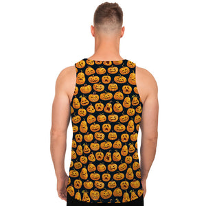 Halloween Pumpkin Jack-O'-Lantern Print Men's Tank Top