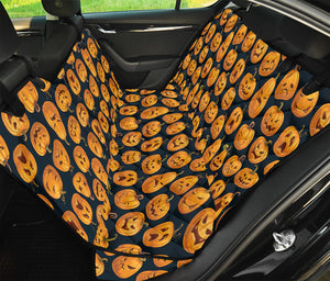 Halloween Pumpkin Jack-O'-Lantern Print Pet Car Back Seat Cover