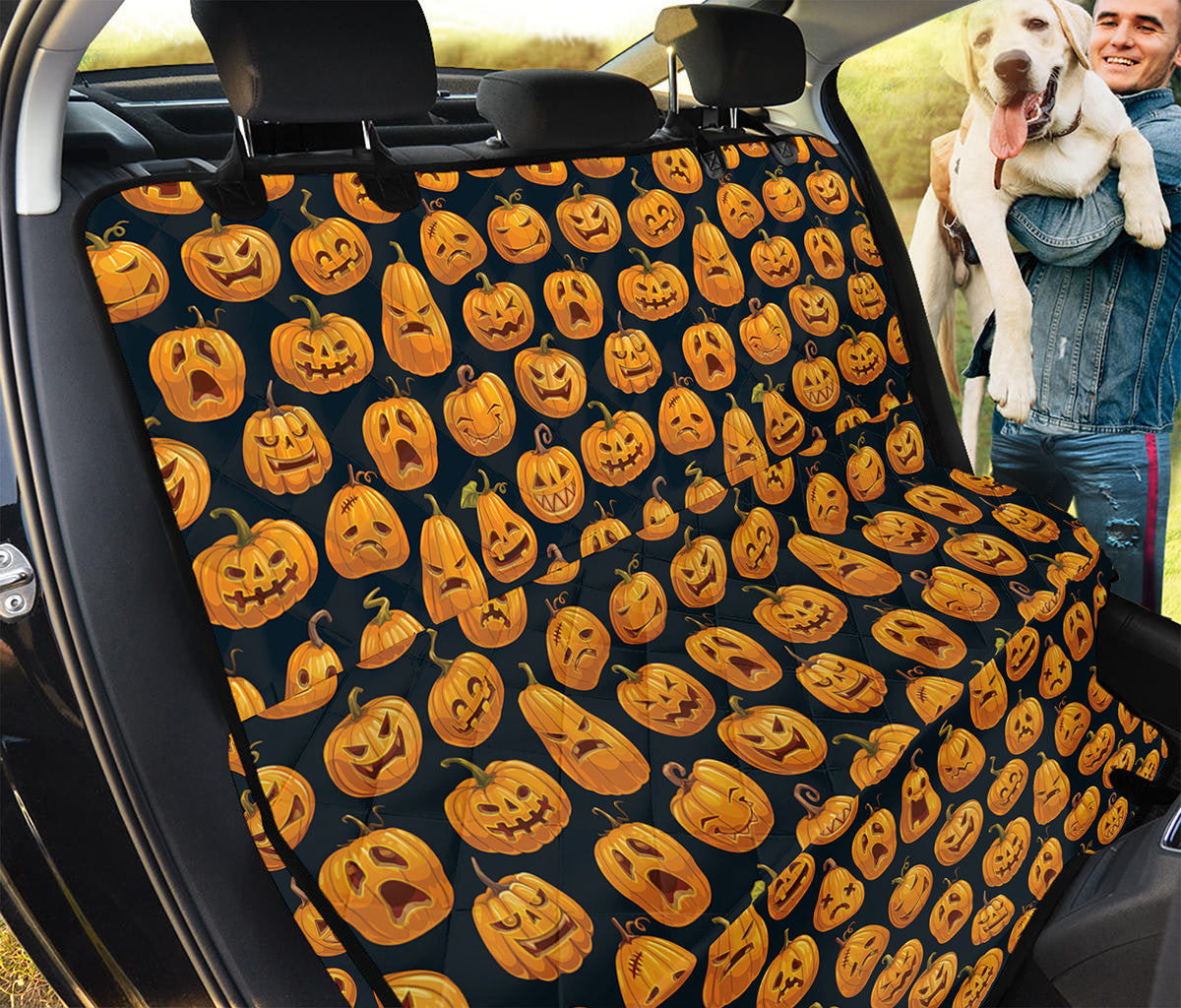 Halloween Pumpkin Jack-O'-Lantern Print Pet Car Back Seat Cover