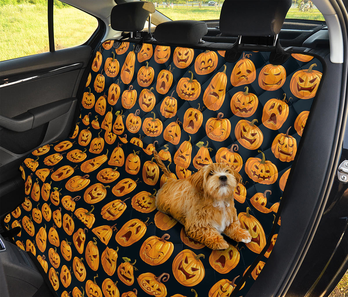 Halloween Pumpkin Jack-O'-Lantern Print Pet Car Back Seat Cover