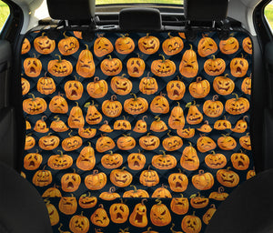 Halloween Pumpkin Jack-O'-Lantern Print Pet Car Back Seat Cover