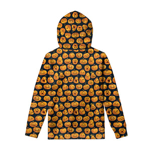 Halloween Pumpkin Jack-O'-Lantern Print Pullover Hoodie