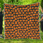 Halloween Pumpkin Jack-O'-Lantern Print Quilt