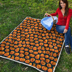 Halloween Pumpkin Jack-O'-Lantern Print Quilt