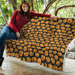 Halloween Pumpkin Jack-O'-Lantern Print Quilt