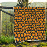 Halloween Pumpkin Jack-O'-Lantern Print Quilt