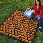 Halloween Pumpkin Jack-O'-Lantern Print Quilt