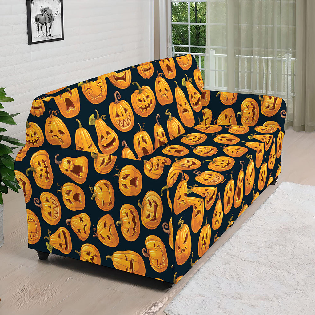 Halloween Pumpkin Jack-O'-Lantern Print Sofa Cover