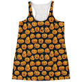 Halloween Pumpkin Jack-O'-Lantern Print Women's Racerback Tank Top