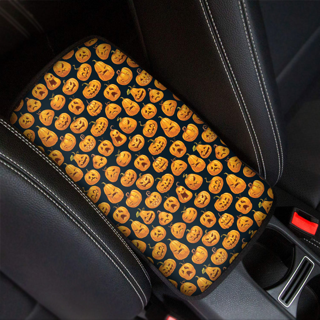 Halloween Pumpkin Jack-O'-Lantern Print Car Center Console Cover