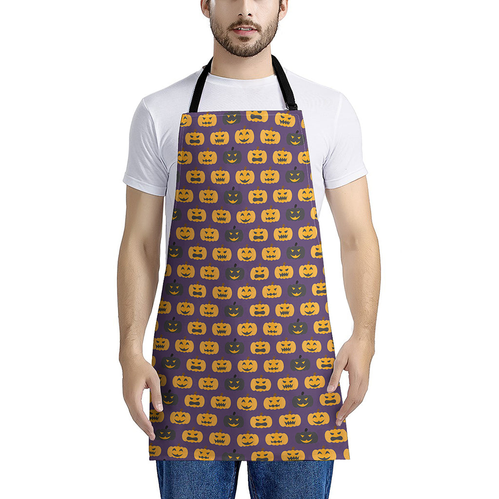 Halloween Pumpkin Pattern Print Apron