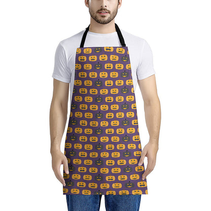 Halloween Pumpkin Pattern Print Apron