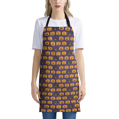 Halloween Pumpkin Pattern Print Apron