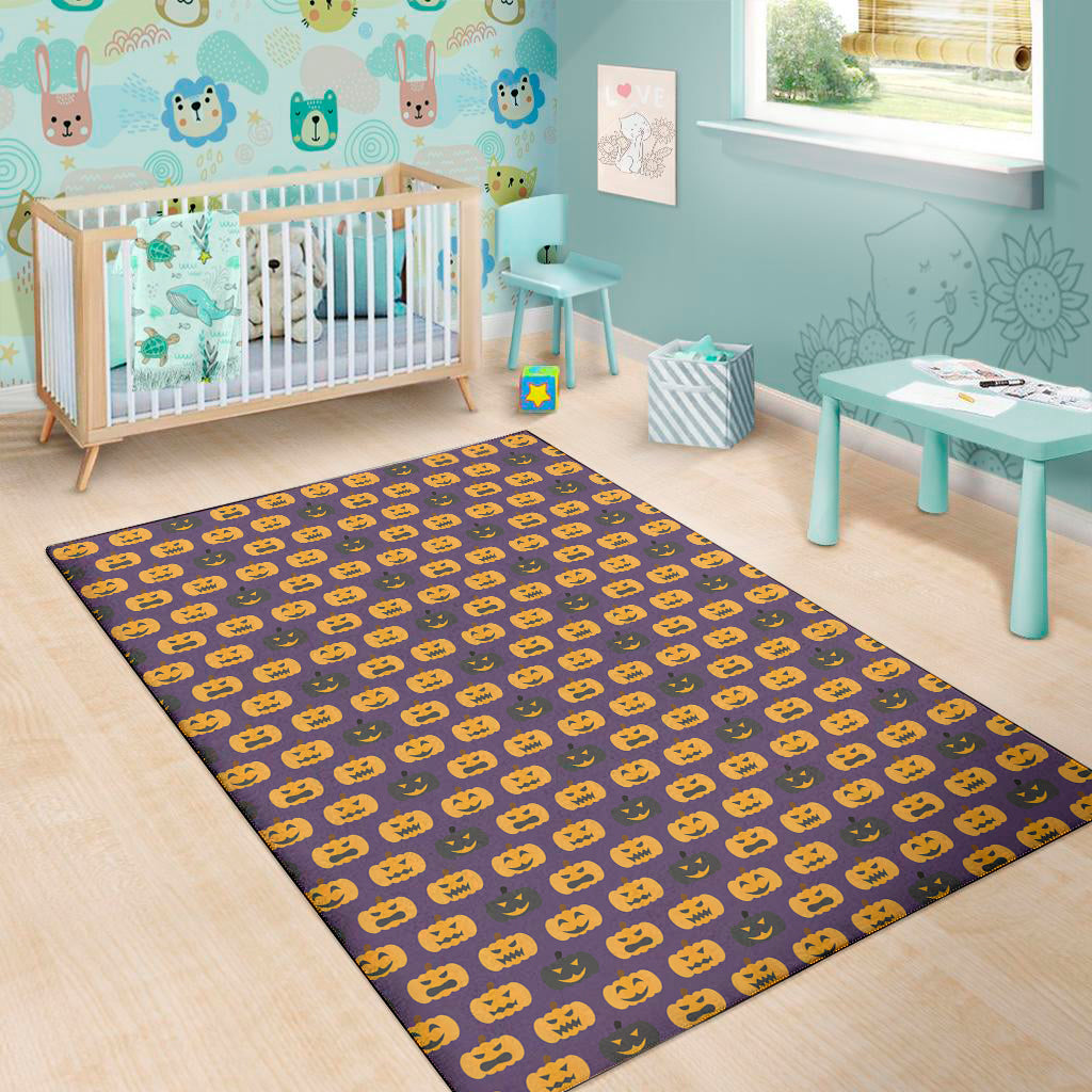 Halloween Pumpkin Pattern Print Area Rug