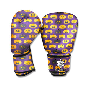 Halloween Pumpkin Pattern Print Boxing Gloves