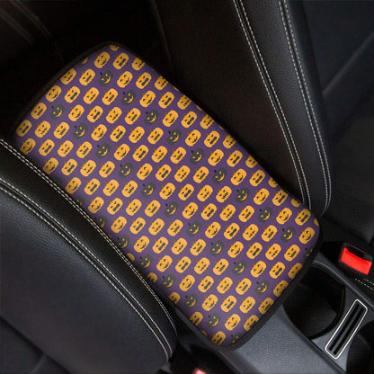 Halloween Pumpkin Pattern Print Car Center Console Cover