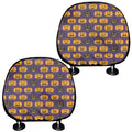 Halloween Pumpkin Pattern Print Car Headrest Covers