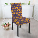 Halloween Pumpkin Pattern Print Dining Chair Slipcover