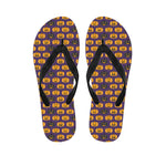 Halloween Pumpkin Pattern Print Flip Flops