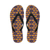 Halloween Pumpkin Pattern Print Flip Flops