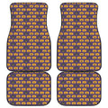Halloween Pumpkin Pattern Print Front and Back Car Floor Mats