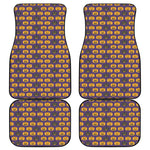 Halloween Pumpkin Pattern Print Front and Back Car Floor Mats