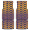 Halloween Pumpkin Pattern Print Front and Back Car Floor Mats