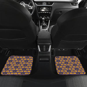 Halloween Pumpkin Pattern Print Front and Back Car Floor Mats