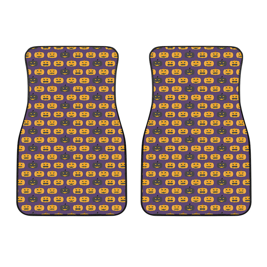 Halloween Pumpkin Pattern Print Front Car Floor Mats