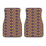 Halloween Pumpkin Pattern Print Front Car Floor Mats