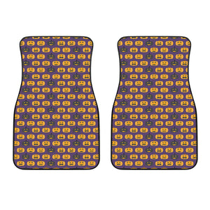 Halloween Pumpkin Pattern Print Front Car Floor Mats