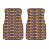 Halloween Pumpkin Pattern Print Front Car Floor Mats