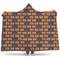 Halloween Pumpkin Pattern Print Hooded Blanket