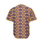 Halloween Pumpkin Pattern Print Men's Baseball Jersey