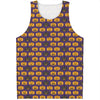 Halloween Pumpkin Pattern Print Men's Tank Top