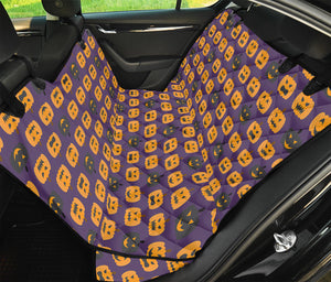 Halloween Pumpkin Pattern Print Pet Car Back Seat Cover