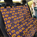 Halloween Pumpkin Pattern Print Pet Car Back Seat Cover