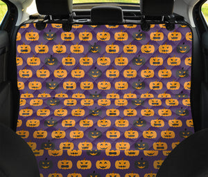 Halloween Pumpkin Pattern Print Pet Car Back Seat Cover