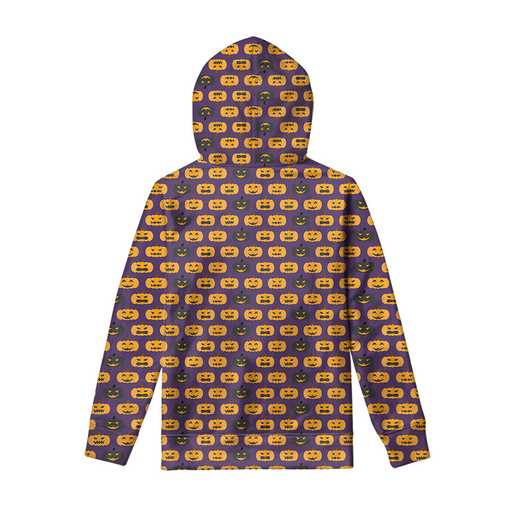 Halloween Pumpkin Pattern Print Pullover Hoodie