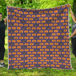 Halloween Pumpkin Pattern Print Quilt