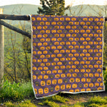 Halloween Pumpkin Pattern Print Quilt