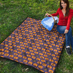 Halloween Pumpkin Pattern Print Quilt