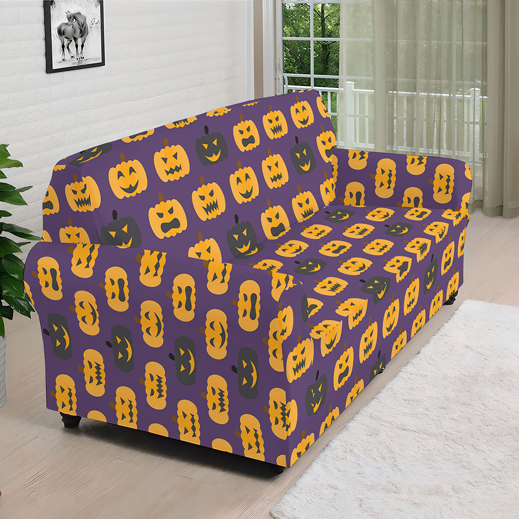 Halloween Pumpkin Pattern Print Sofa Cover