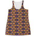 Halloween Pumpkin Pattern Print Women's Racerback Tank Top