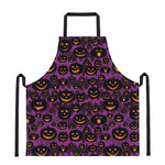 Halloween Pumpkin Smiley Faces Print Apron
