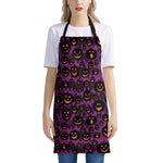 Halloween Pumpkin Smiley Faces Print Apron