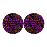 Halloween Pumpkin Smiley Faces Print Car Coasters