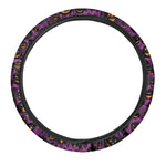 Halloween Pumpkin Smiley Faces Print Car Steering Wheel Cover