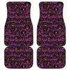 Halloween Pumpkin Smiley Faces Print Front and Back Car Floor Mats