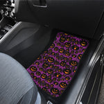 Halloween Pumpkin Smiley Faces Print Front and Back Car Floor Mats